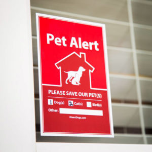 FREE 2 Pack Pet Alert Stickers: For Every Door & Window of Your Home