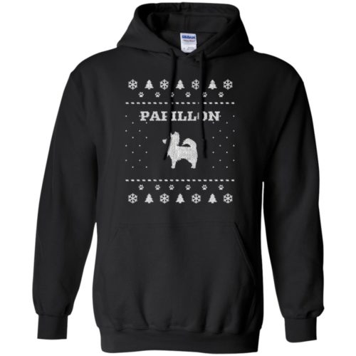 Papillon Christmas Pullover Hoodie Black