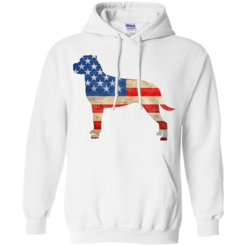 Vintage Rottweiler USA Pullover Hoodie White