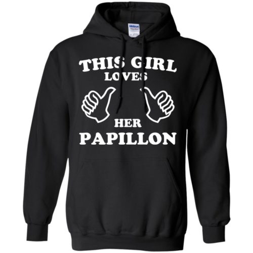 This Girl Loves Her Papillon Hoodie Black