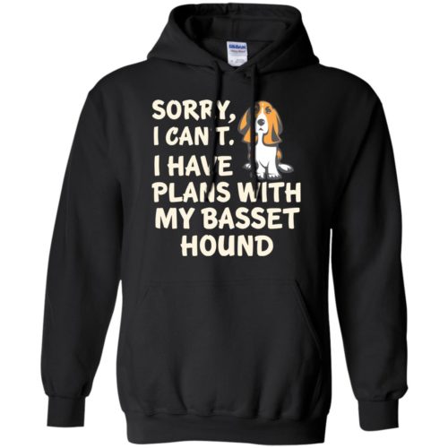 I Have Plans Basset Hound Hoodie Black