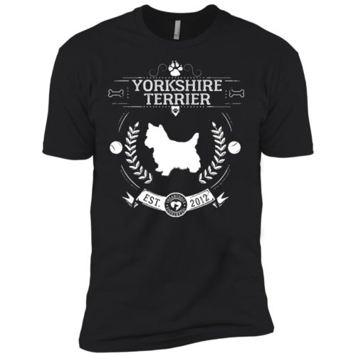Varsity Yorkshire Terrier Premium Tee Black
