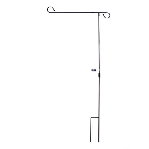 Garden Black Metal Flag Pole- DEAL 17% OFF!