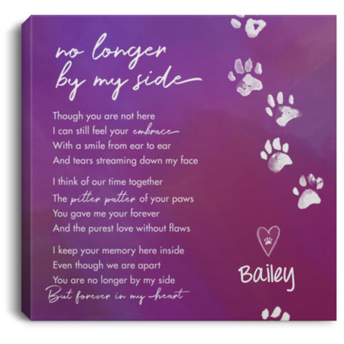 No Longer By My Side Personalized Canvas Print