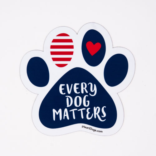 Every Dog Matters Paw Car Magnet