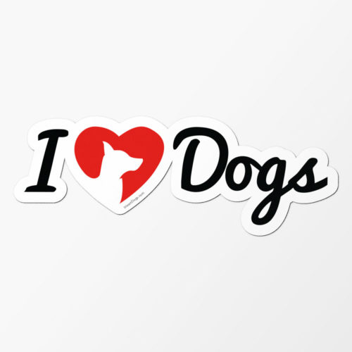 iHeartDogs Car Magnet - Great for Kitchen Fridge, Home Decor - Helps Feed Dogs in Need