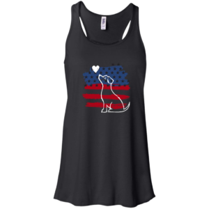 I Love My Patriotic Pup Flowy Black Tank