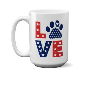 Love Paw USA 15 oz.Mug- Super Deal $7.99