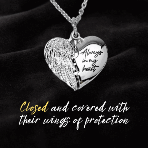 Always In My Heart With Openable Heart Memorial Dog Necklace