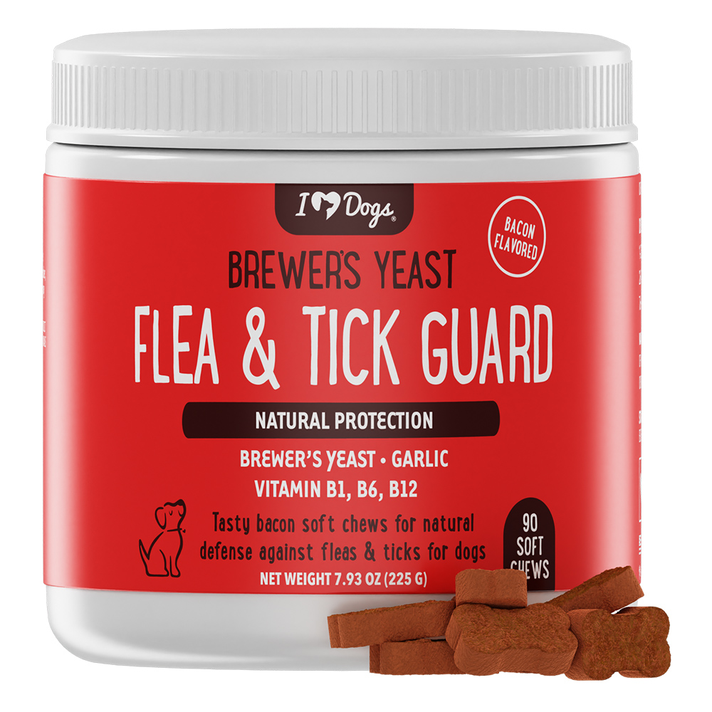 Flea & Tick Natural Defense Chews for Dogs with Brewer's Yeast, Garlic & B Vitamins - 90 CT