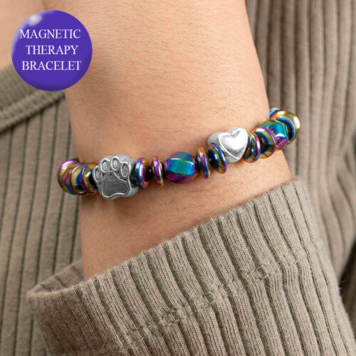 Treasured Memories Rainbow Bridge Dog Memorial - Magnetic Therapy Bracelet