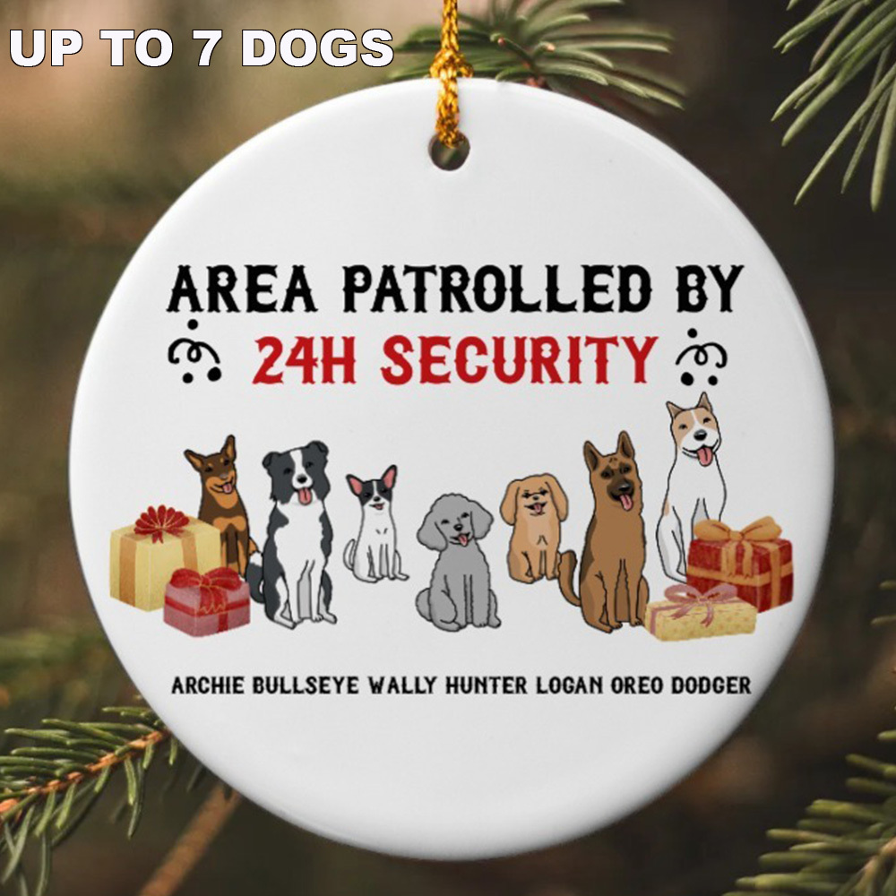 Limited Time Offer 50% Off- ! Area Pawtrolled By Dogs... Personalized Ornament