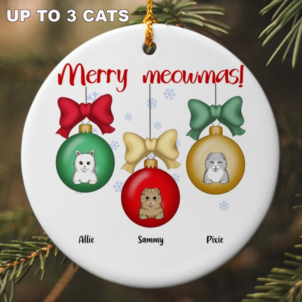 Limited Time Offer 50% Off!-  Merry Meowmas! Personalized Ornament