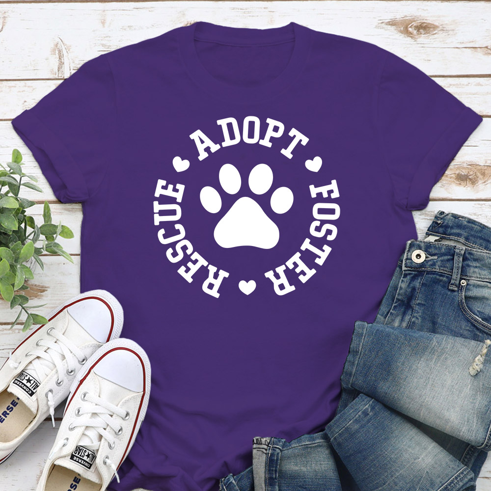 Adopt Rescue Foster Standard Tee Purple