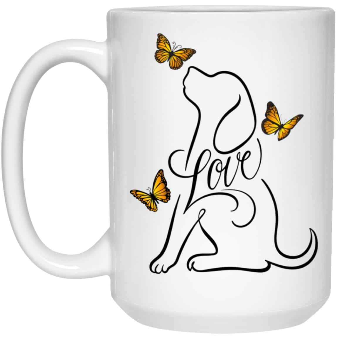 Loving Dog Butterfly 15oz Mug Super Deal $7.99