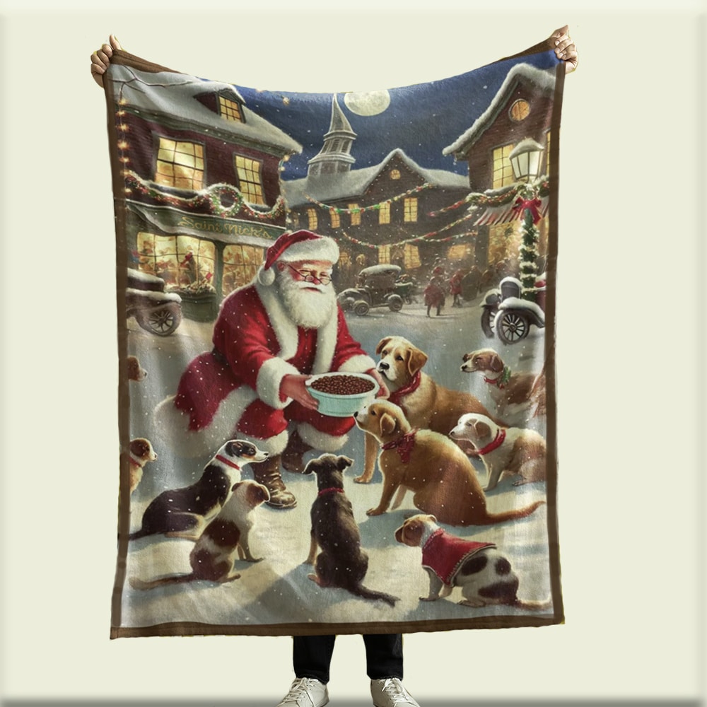 Limited Edition A Dog’s Christmas Wish Cozy Blanket 50"x 60"- Helps Feed Shelter Dogs in Need