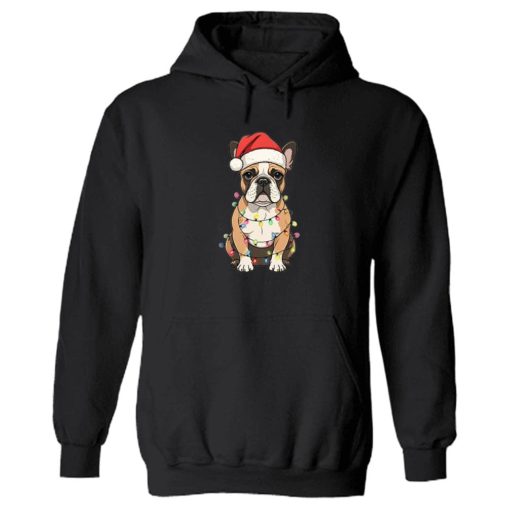 Santa Bully Dog Hoodie Black