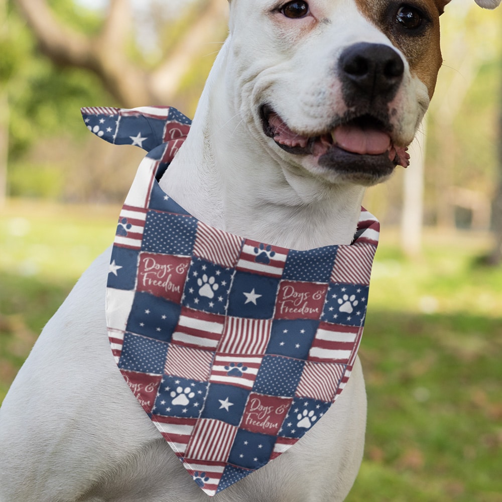 Dog's & Freedom Dog Bandana (S, M, L) : Helping Pair Vets With Service Dogs