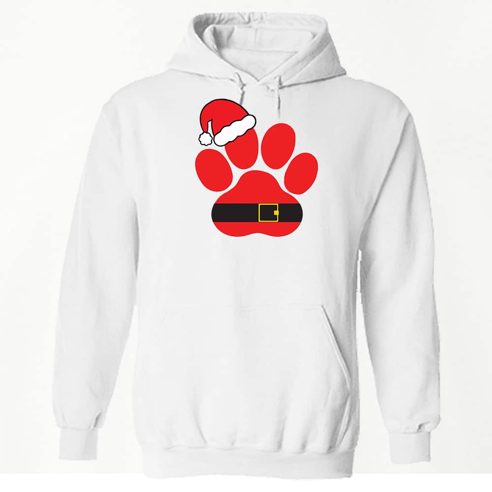 Santa Paws Hoodie White