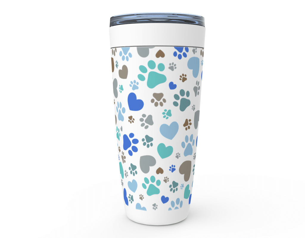 iHeartDogs Dog Paw & Heart Stainless Steel Tumbler - Helps Feed Hungry Shelter Dogs in Need