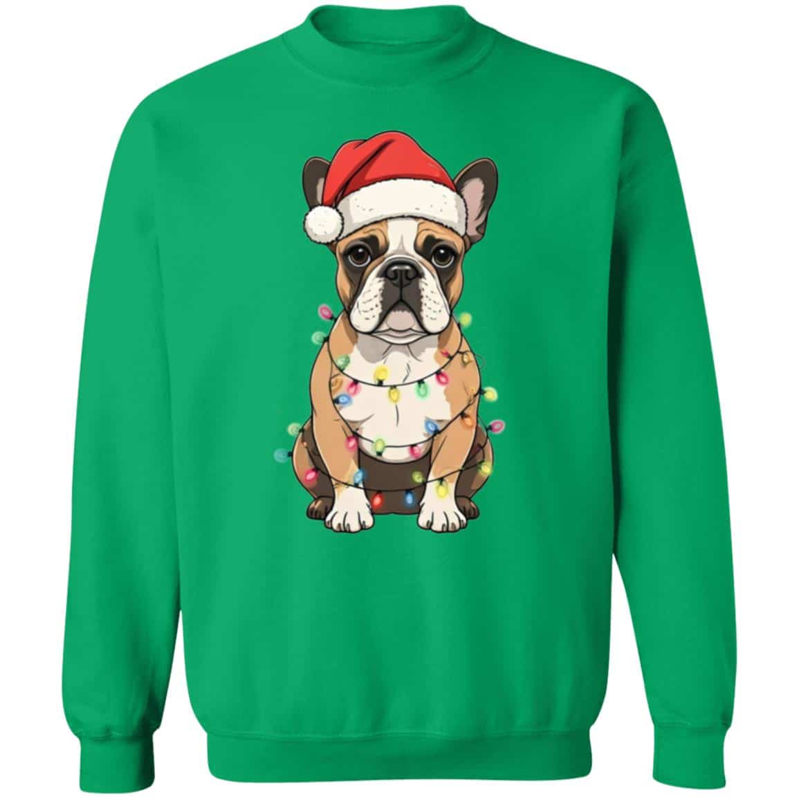 Santa Bully Dog Sweatshirt Green