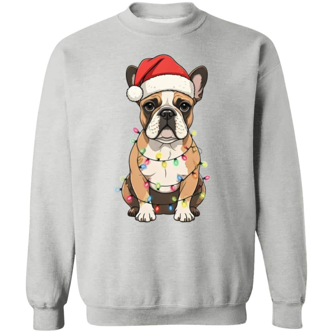 Santa Bully Dog Sweatshirt Heather Grey